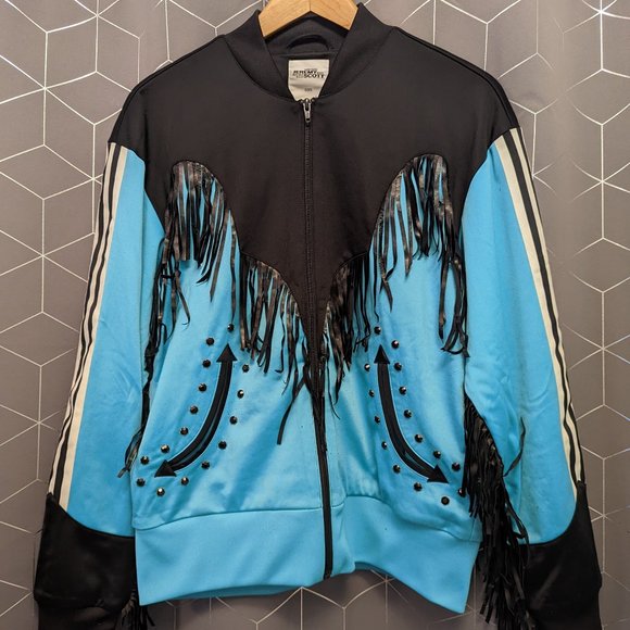 adidas Originals Jeremy Scott - Fringed Track Top + Track Pants SET Sz US M NWT - Picture 2 of 9
